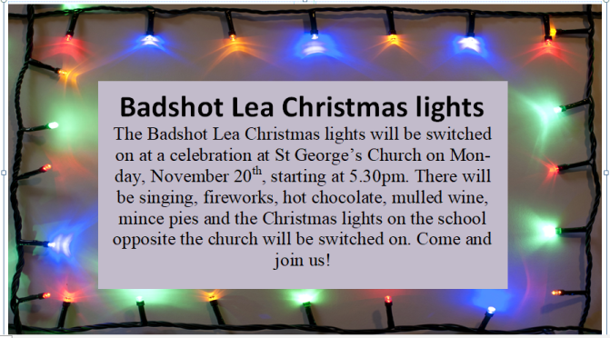 Badshot Lea Christmas Lights