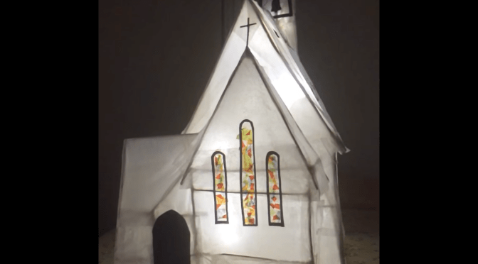 St Mark’s is all lit up for the Farnham Lantern Festival